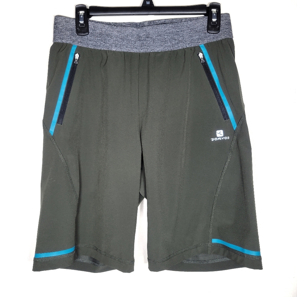 Olive green sport quick dry shorts long size M water resistant athletic